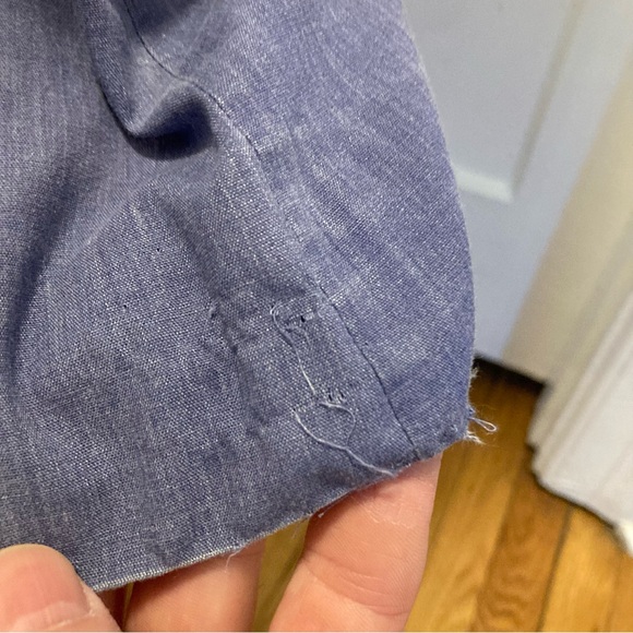 Vintage short sleeve strawberry pattern pocket robe dress mumu smock size M L - Picture 12 of 15